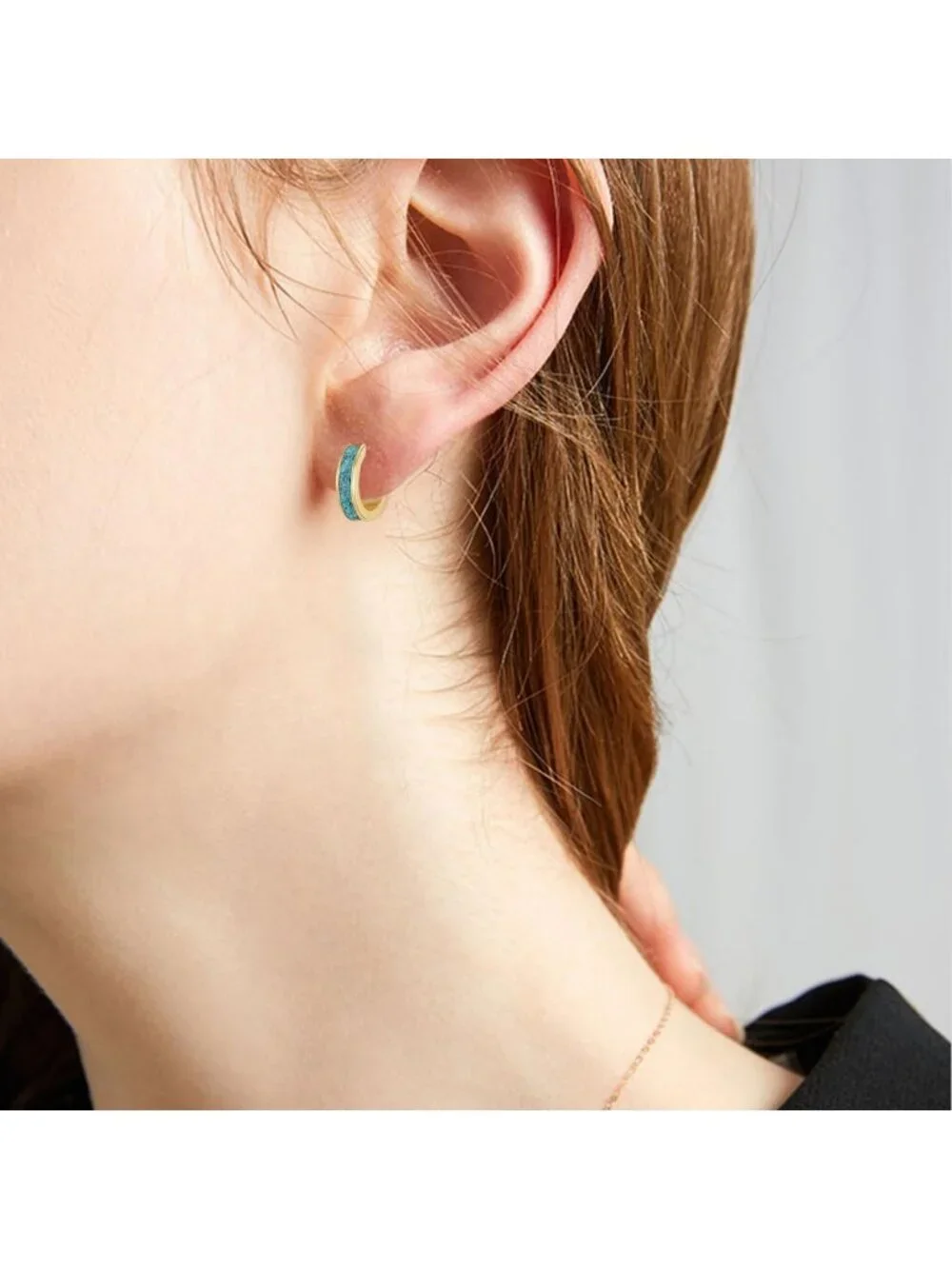 Stylish Men's 925 Sterling Silver Black Hoop Earrings - Viking-Inspired Jewelry